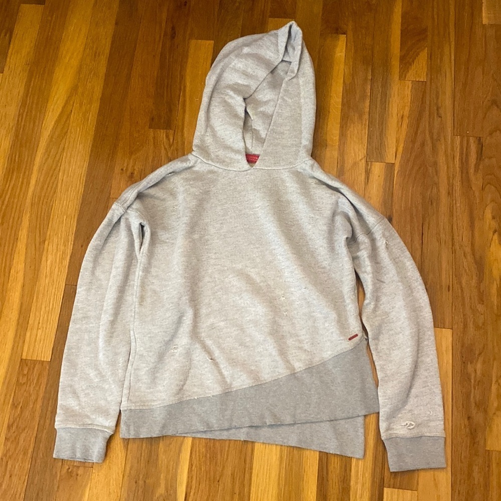 Philanthropy Women’s Gray Distressed Hoodie Size S